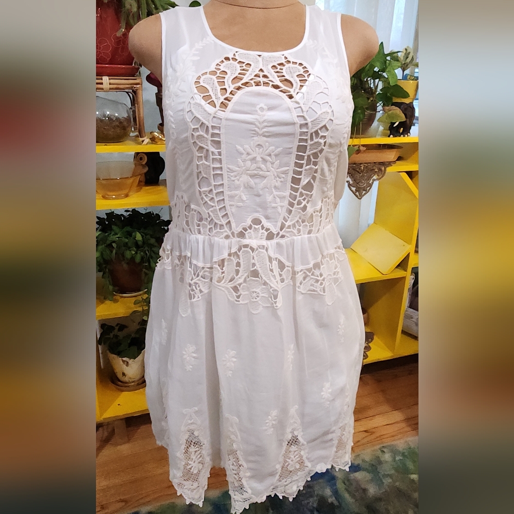 Zara NWT Ivory Lace Dress